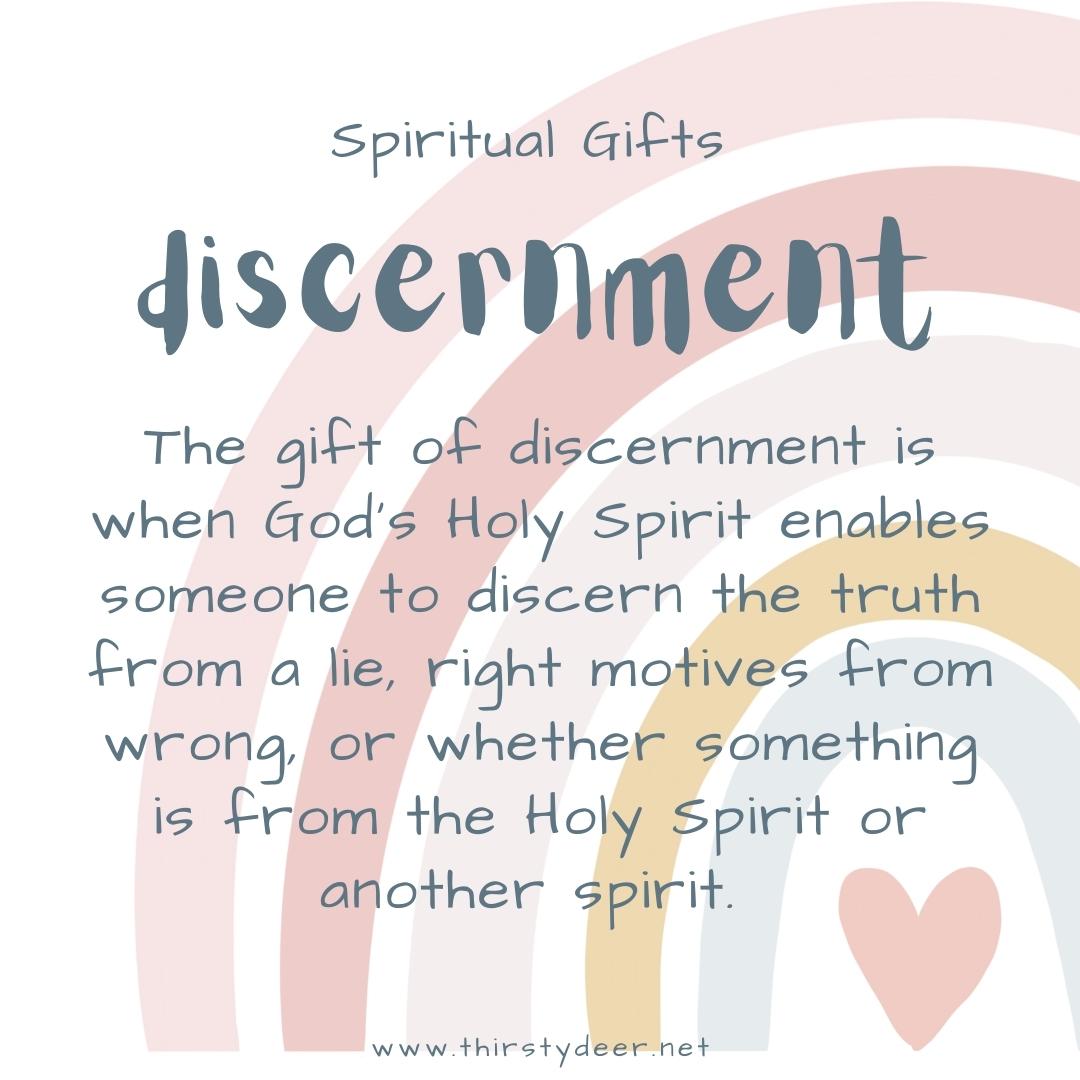 Spiritual gifts: Discernment - THIRSTY DEER